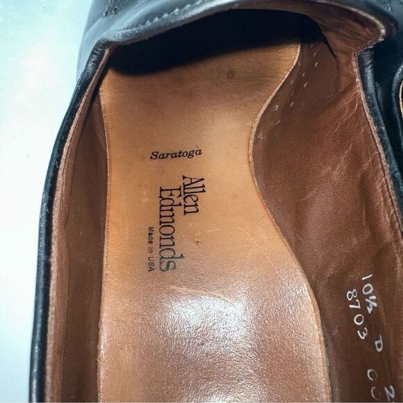 Allen‎ Edmonds Mens Saratoga Grayson Tassel Shoes 10.5D Black Leather Loafers main image 11